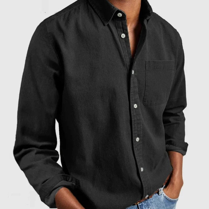 Elegantes Denim-Hemd für Herren – Bequeme Passform aus hochwertiger Baumwolle 5