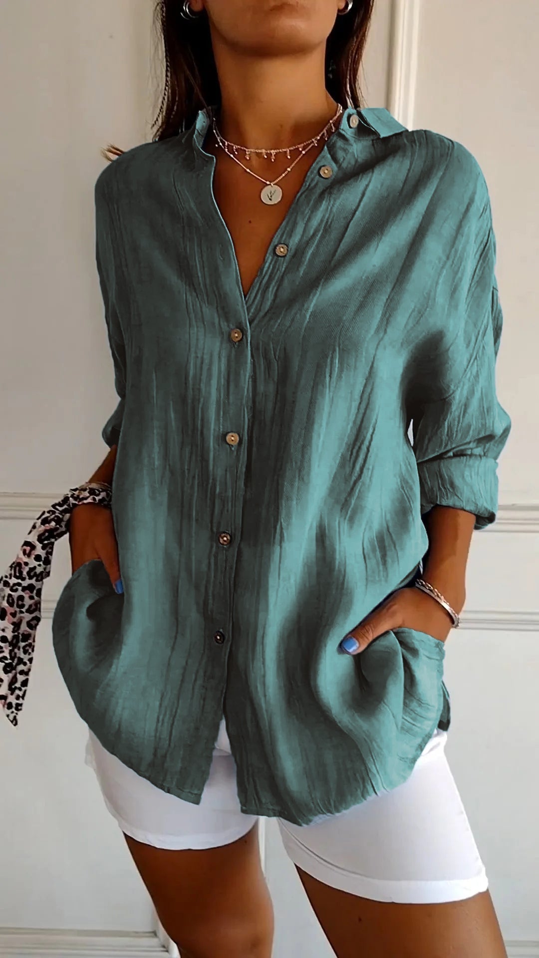 Elegantes Button-Down-Hemd aus atmungsaktivem Material für vielseitige Anlässe 7