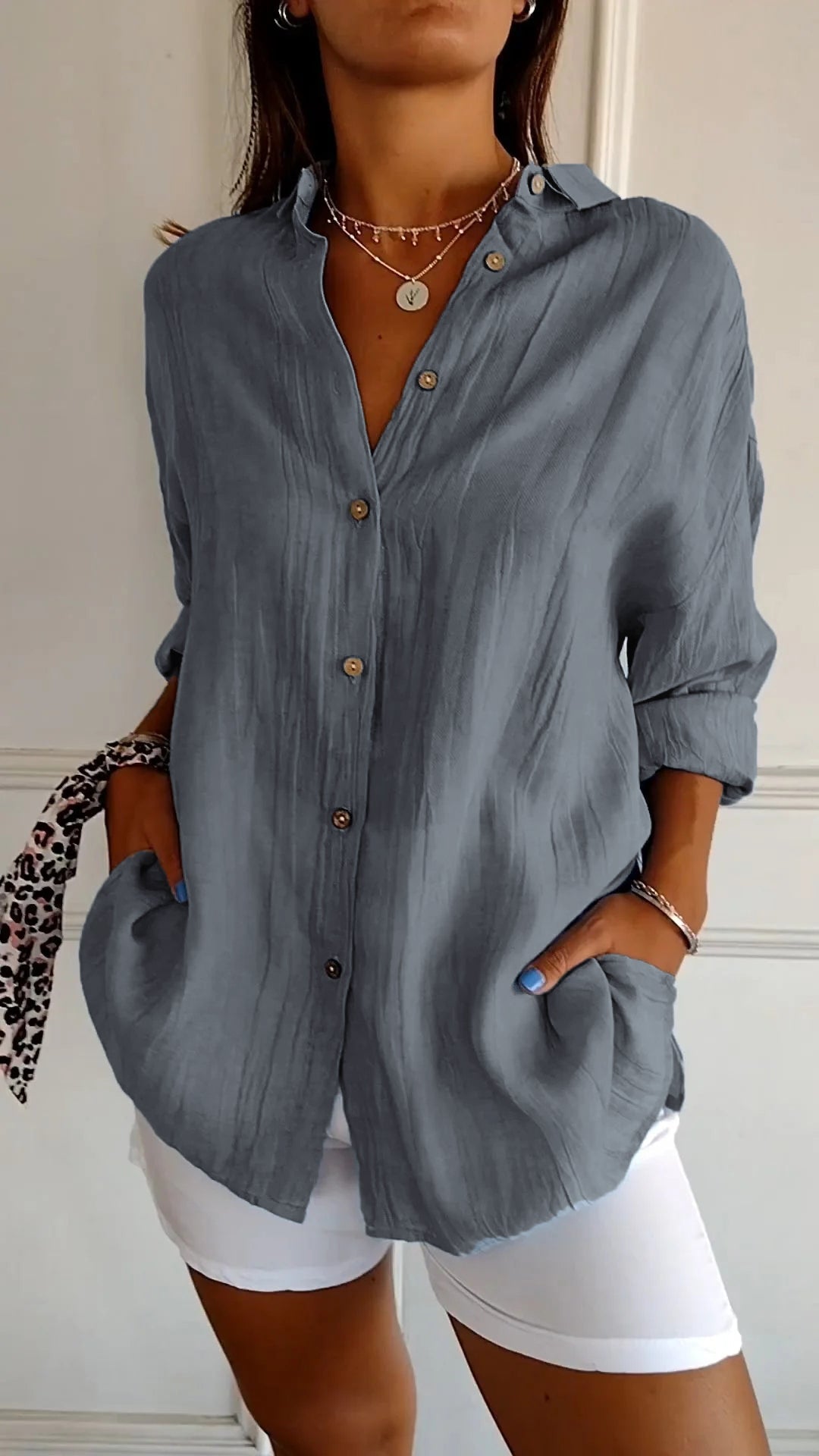 Elegantes Button-Down-Hemd aus atmungsaktivem Material für vielseitige Anlässe 10