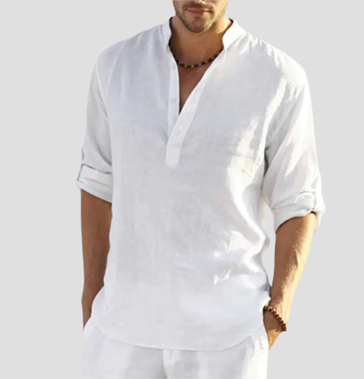 Elegantes Herren Leinenhemd mit Kragen – Hochwertiges, Pflegeleichtes Design für Stil und Komfort 1