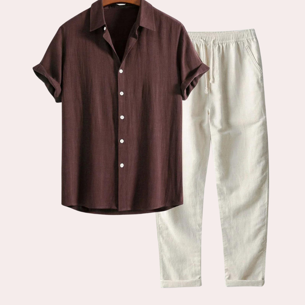 Elegantes Herren Sommeroutfit aus leichten, atmungsaktiven Materialien für Stil und Komfort 2