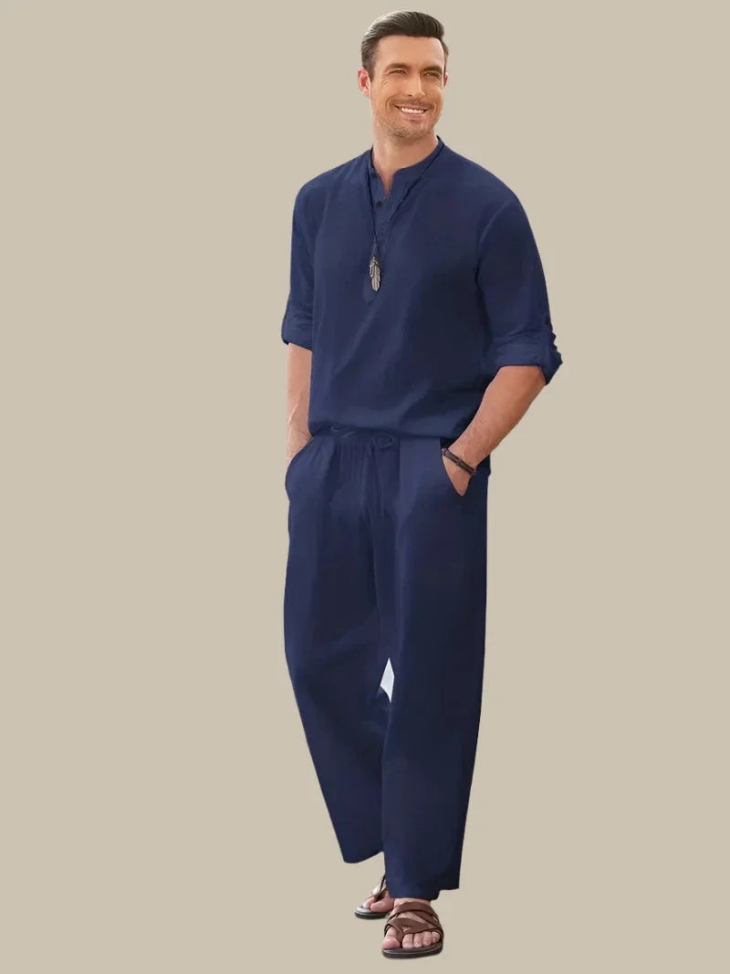 Elegantes 2-teiliges Herrenoutfit aus Leinen und Baumwolle für den Sommer 6