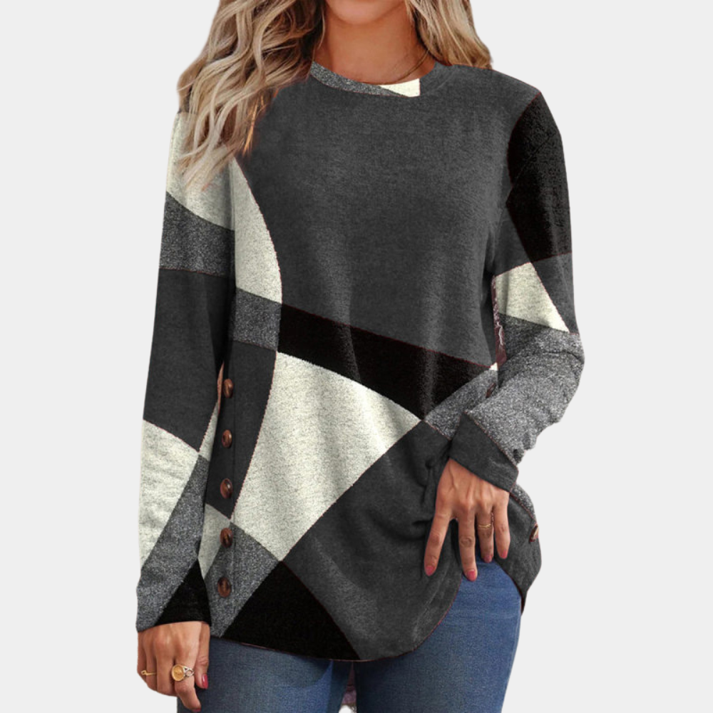Elegantes Langarmshirt mit Knopfdetail für jeden Anlass 3