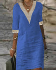 Elegantes Leinen Sommerkleid mit femininem Schnitt für jeden Anlass 4