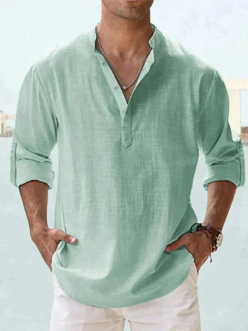 Elegantes Leinenhemd für Herren – Atmungsaktiv und Knitterfrei für Sommerabende 9