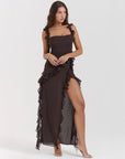 Elegantes Maxikleid mit Rüschendetails für besondere Anlässe 11