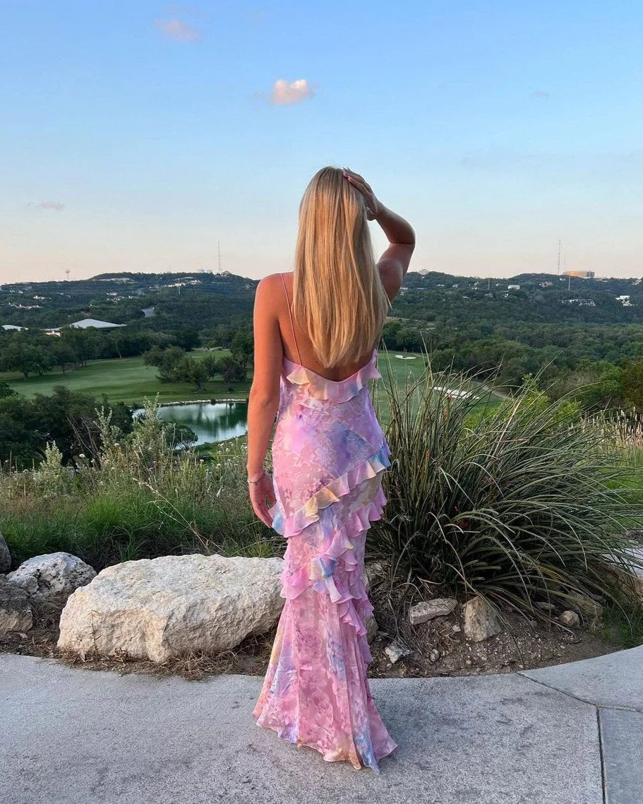 Elegantes Maxikleid mit Rüschendetails für besondere Anlässe 2