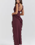 Elegantes Maxikleid mit Rüschendetails für besondere Anlässe 2