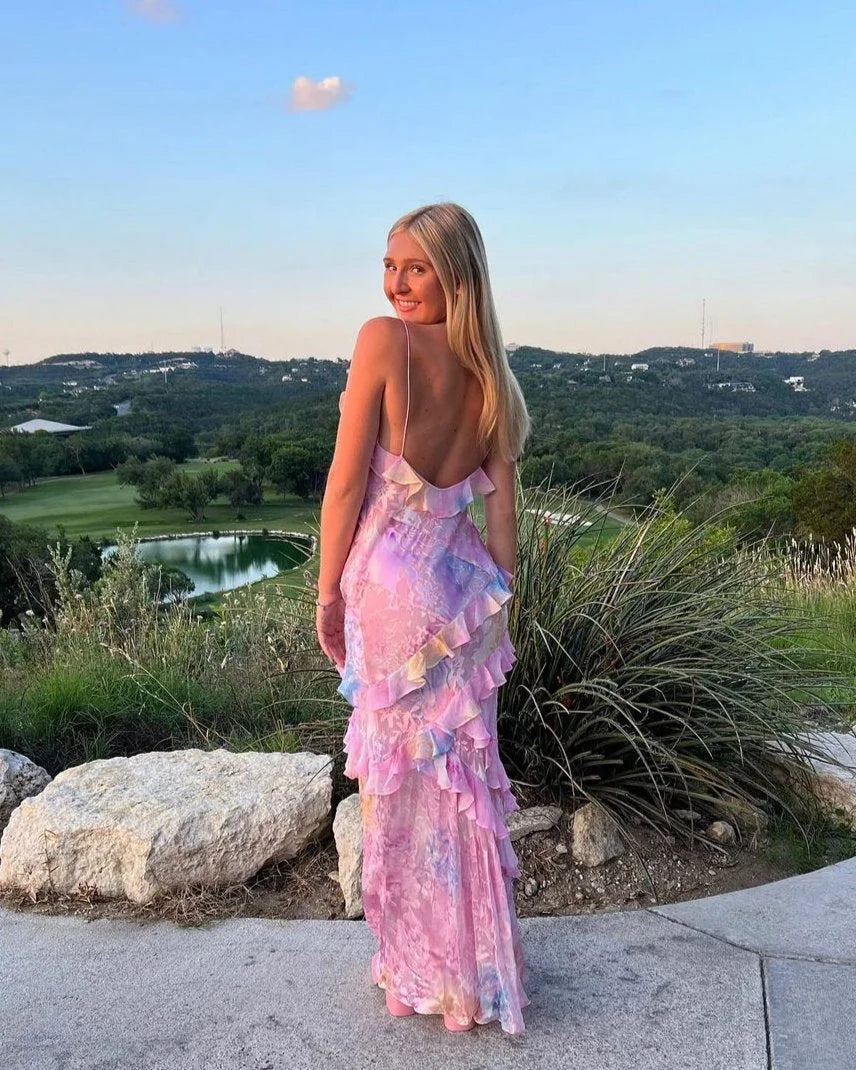 Elegantes Maxikleid mit Rüschendetails für besondere Anlässe 3