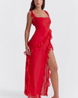 Elegantes Maxikleid mit Rüschendetails für besondere Anlässe 5