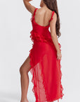 Elegantes Maxikleid mit Rüschendetails für besondere Anlässe 6