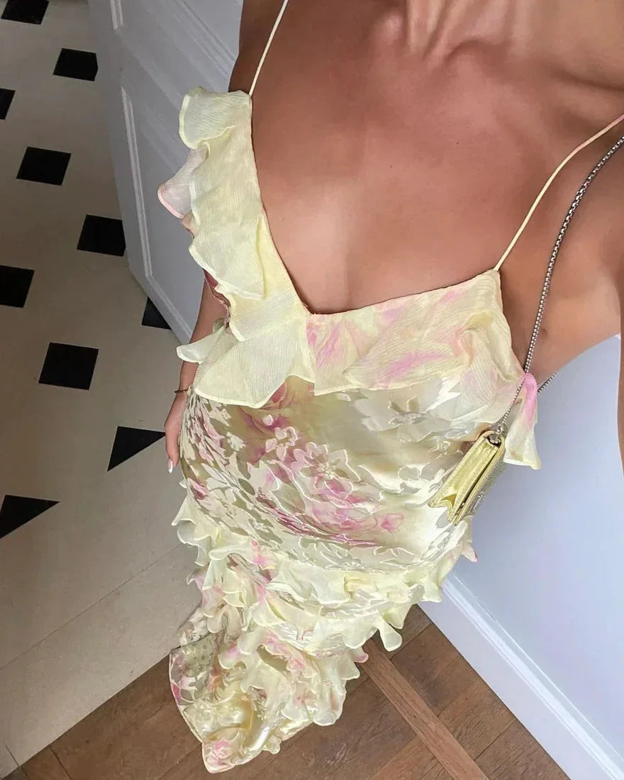 Elegantes Maxikleid mit Rüschendetails für besondere Anlässe 7