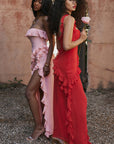 Elegantes Maxikleid mit Rüschendetails für besondere Anlässe 7