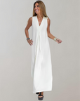 Elegantes Maxikleid mit V-Ausschnitt – Luftig und Bequem für Sommernächte 2