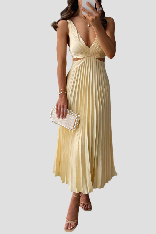Elegantes Maxikleid mit V-Ausschnitt für besondere Anlässe 0