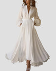 Elegantes Maxikleid mit voluminösen Ärmeln 0