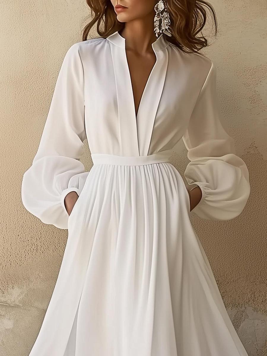 Elegantes Maxikleid mit voluminösen Ärmeln 1