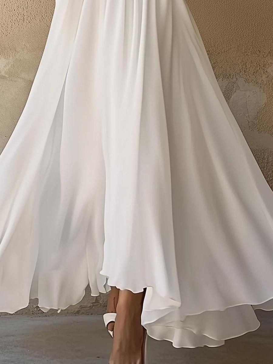 Elegantes Maxikleid mit voluminösen Ärmeln 2