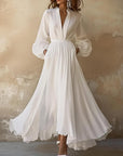 Elegantes Maxikleid mit voluminösen Ärmeln 3