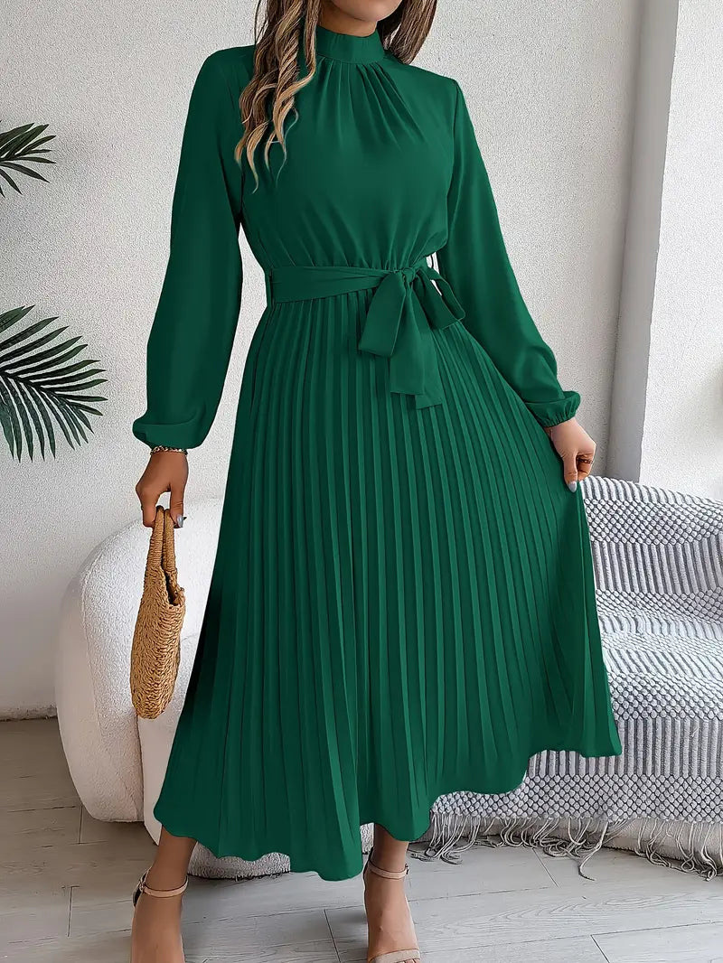 Elegantes Midikleid mit plissiertem Design 2