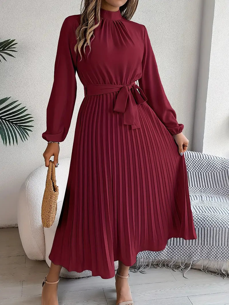 Elegantes Midikleid mit plissiertem Design 4