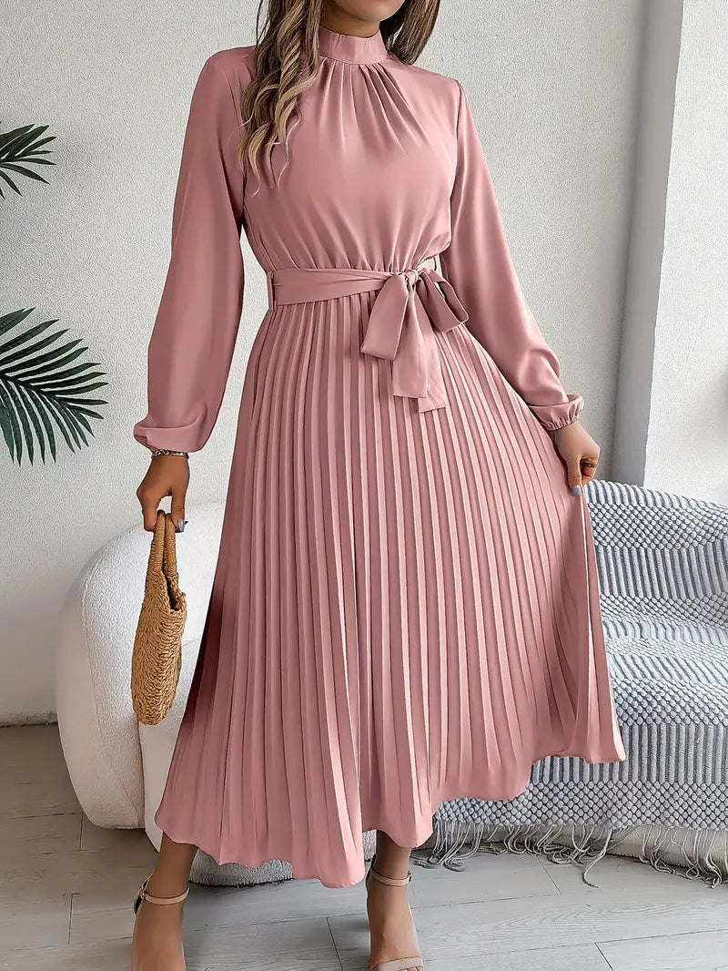 Elegantes Midikleid mit plissiertem Design 6