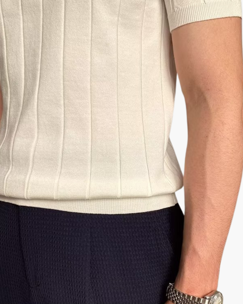 Elegantes Polo mit feiner Rippstruktur 2