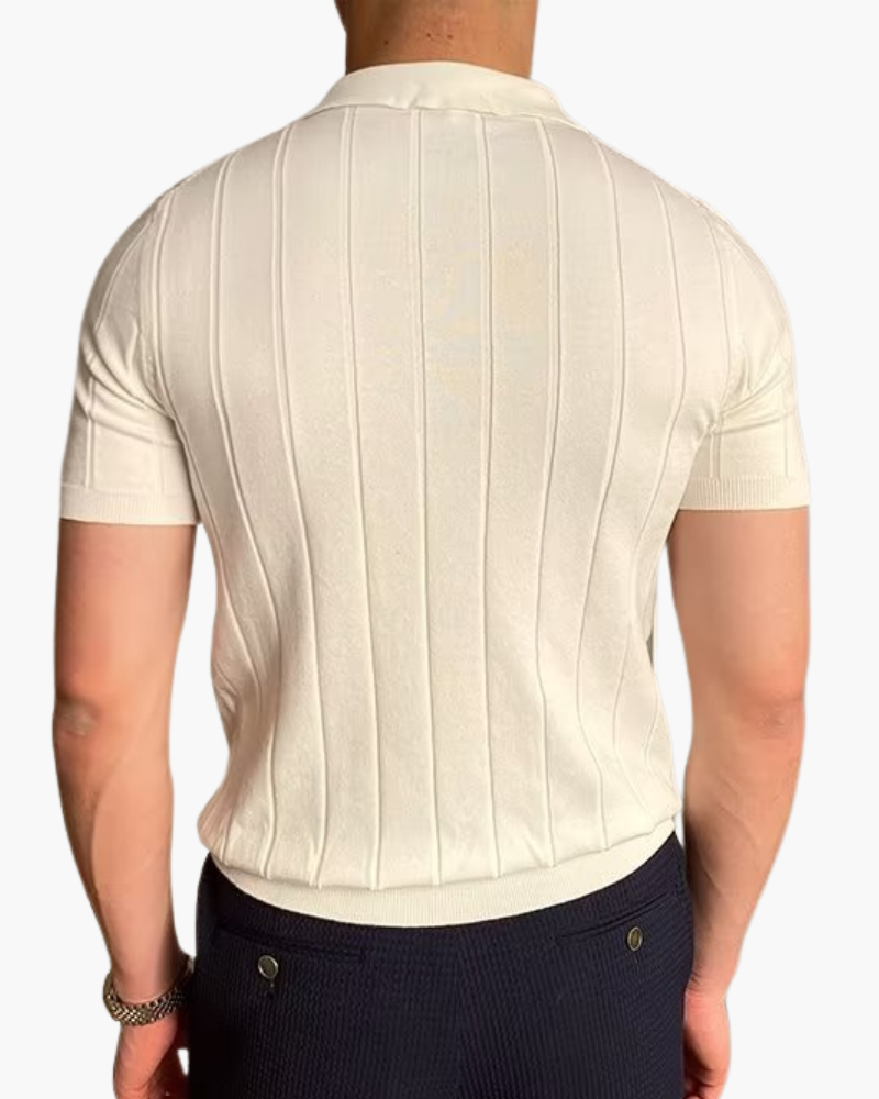 Elegantes Polo mit feiner Rippstruktur 3