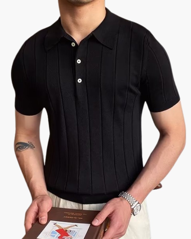 Elegantes Polo mit feiner Rippstruktur 4