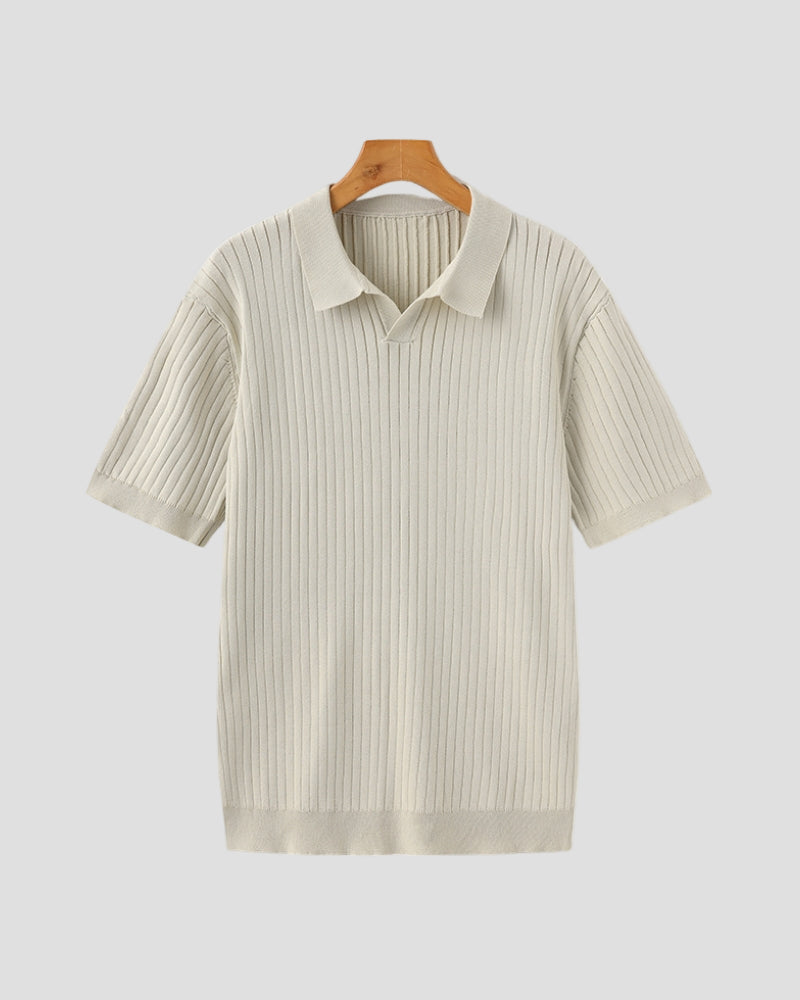 Elegantes Poloshirt mit feiner Rippstruktur 0