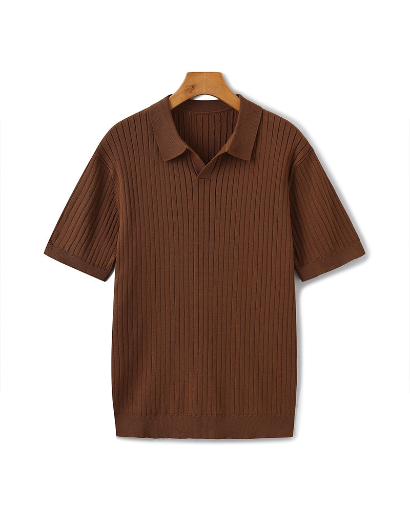 Elegantes Poloshirt mit feiner Rippstruktur 9
