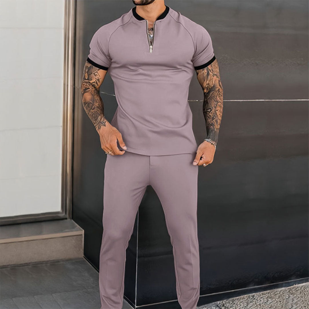 Elegantes Sommer Outfit mit Kurzarm-Top und Lockeren Hosen für Stilvolle Anlässe 3