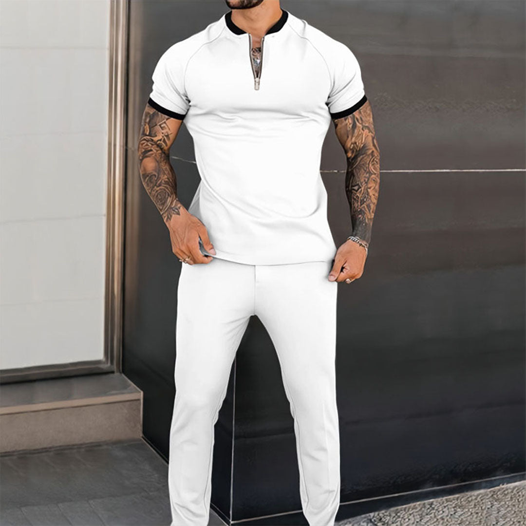 Elegantes Sommer Outfit mit Kurzarm-Top und Lockeren Hosen für Stilvolle Anlässe 5
