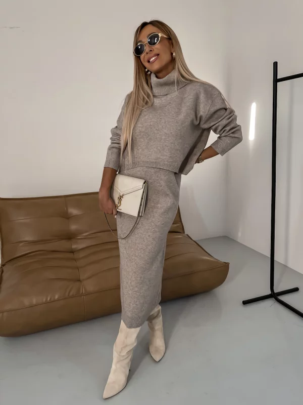 Elegantes Strickkleid mit Rollkragen für jeden Tag 7