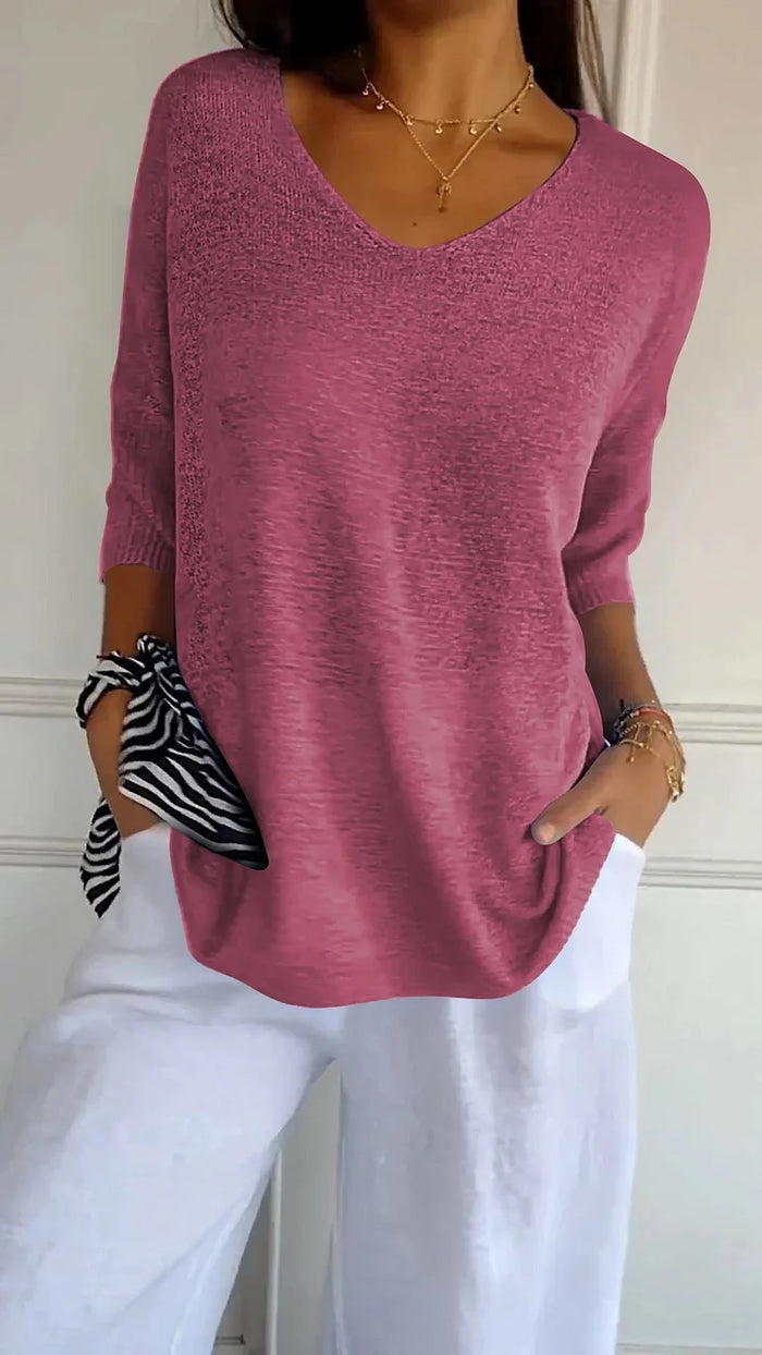 Elegantes V-Ausschnitt Stricktop für Damen – Vielseitig und Stilvoll 4