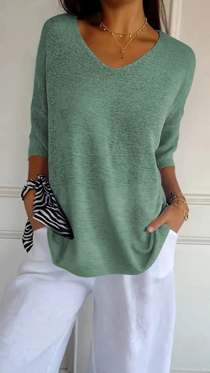 Elegantes V-Ausschnitt Stricktop für Damen – Vielseitig und Stilvoll 7