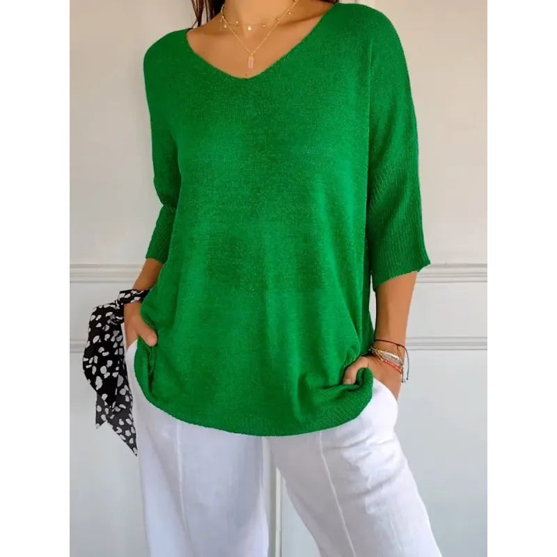 Elegantes V-Ausschnitt Stricktop für Damen – Vielseitig und Stilvoll 9