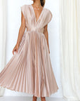 Elegantes V-Ausschnitt Kleid mit Rückenbindung – Fließender Stoff für jede Gelegenheit 7