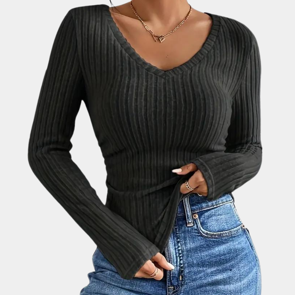 Elegantes V-Ausschnitt T-Shirt für jeden Anlass 1