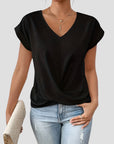 Elegantes V-Ausschnitt Top aus atmungsaktivem Material für festliche Anlässe 1