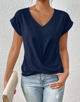 Elegantes V-Ausschnitt Top aus atmungsaktivem Material für festliche Anlässe 4