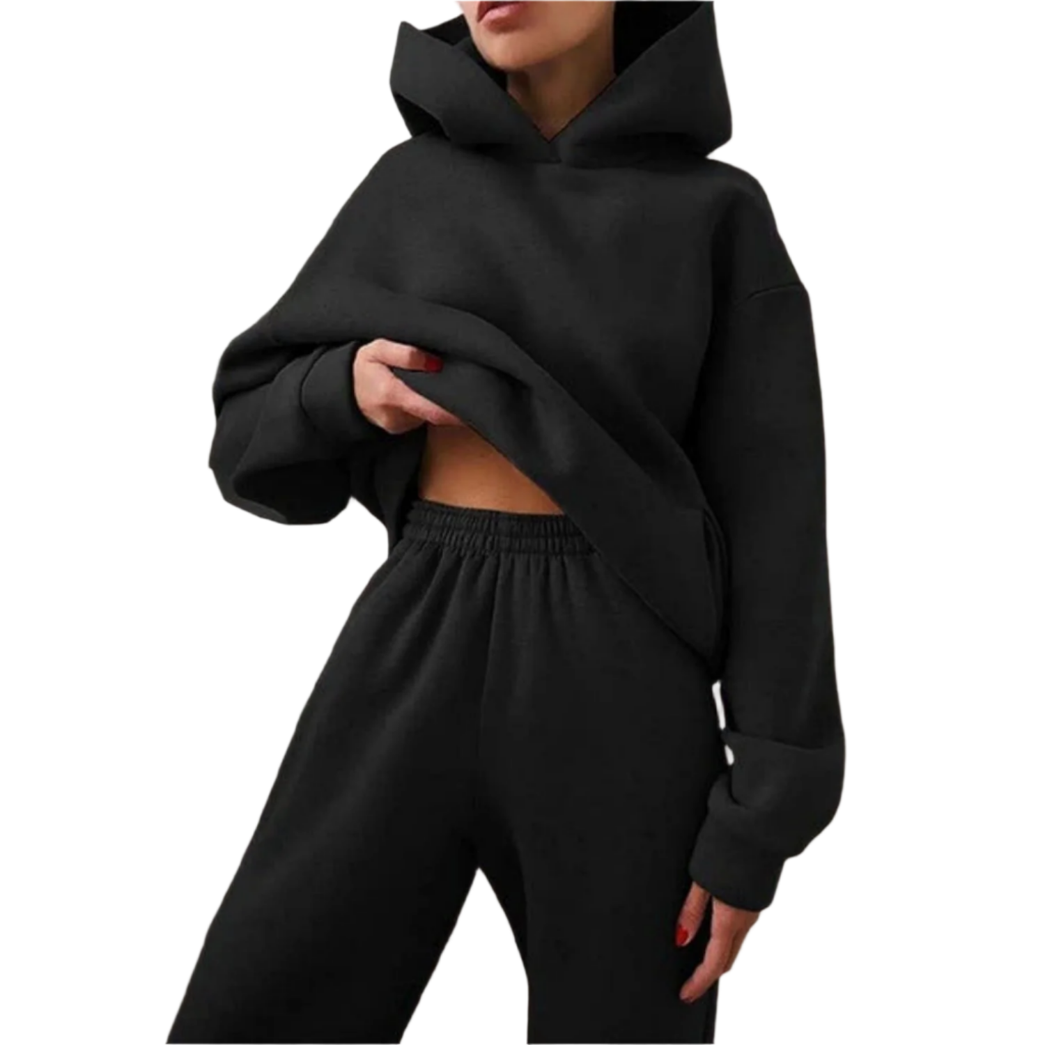 Elegantes Winterset mit Hoodie und Hose für stilvolle Gemütlichkeit 2
