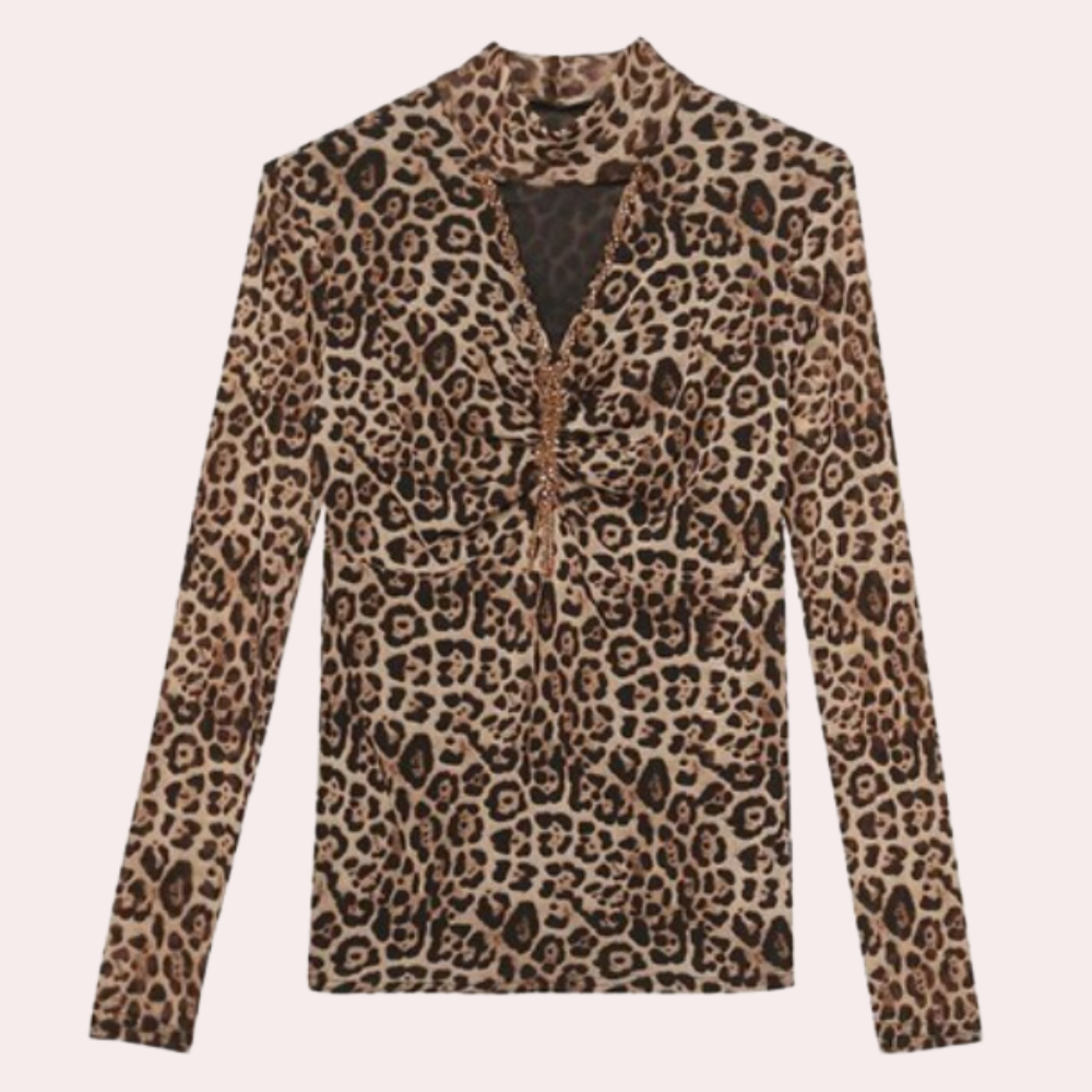 Elegantes Zomertop mit Luipaardprint für Stilbewusste 2