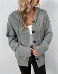 Entspannte Strickjacke mit Knopf für Komfort 1