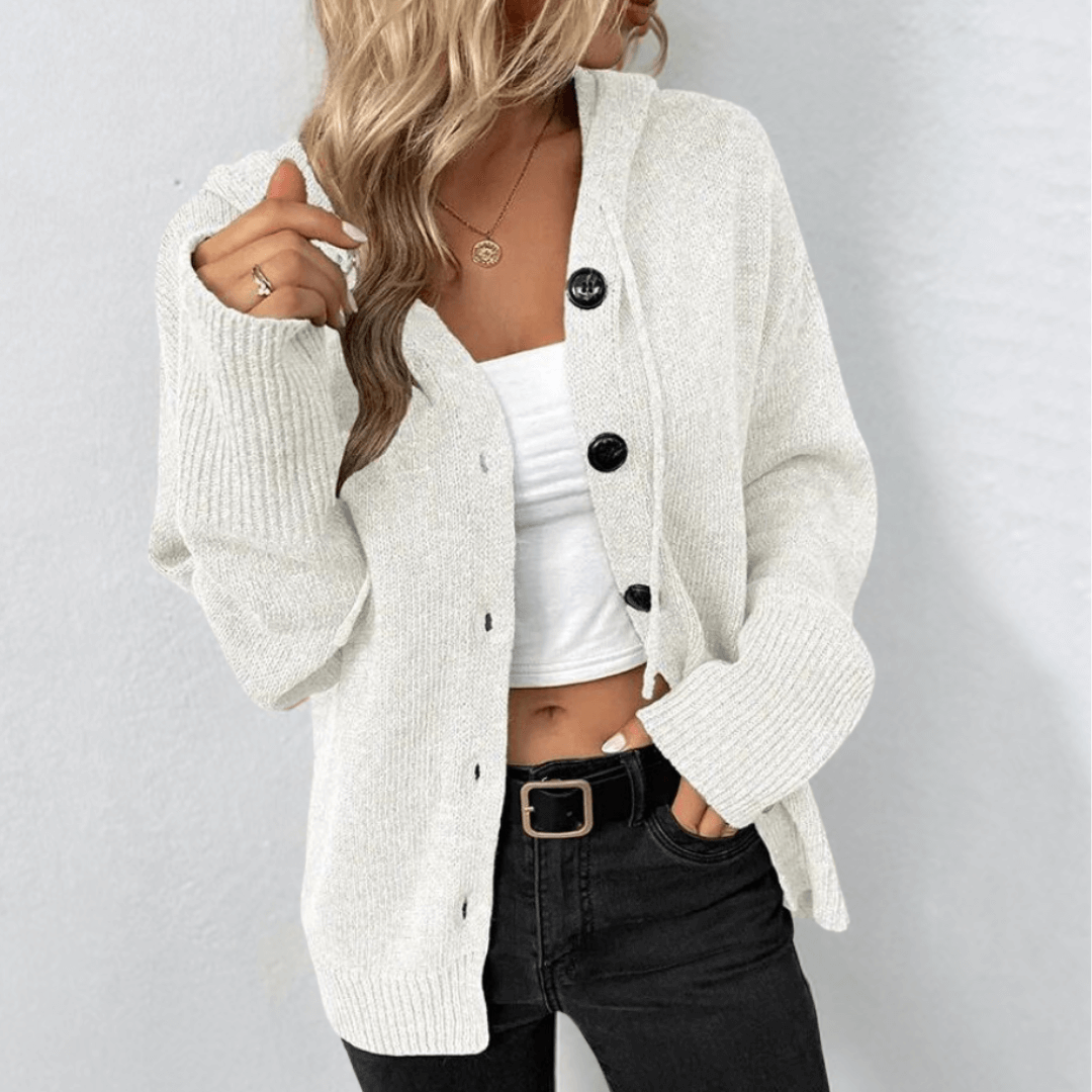 Entspannte Strickjacke mit Knopf für Komfort 3