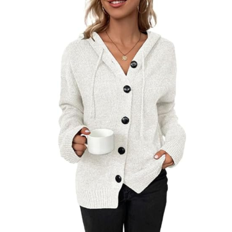Entspannte Strickjacke mit Knopf für Komfort 4