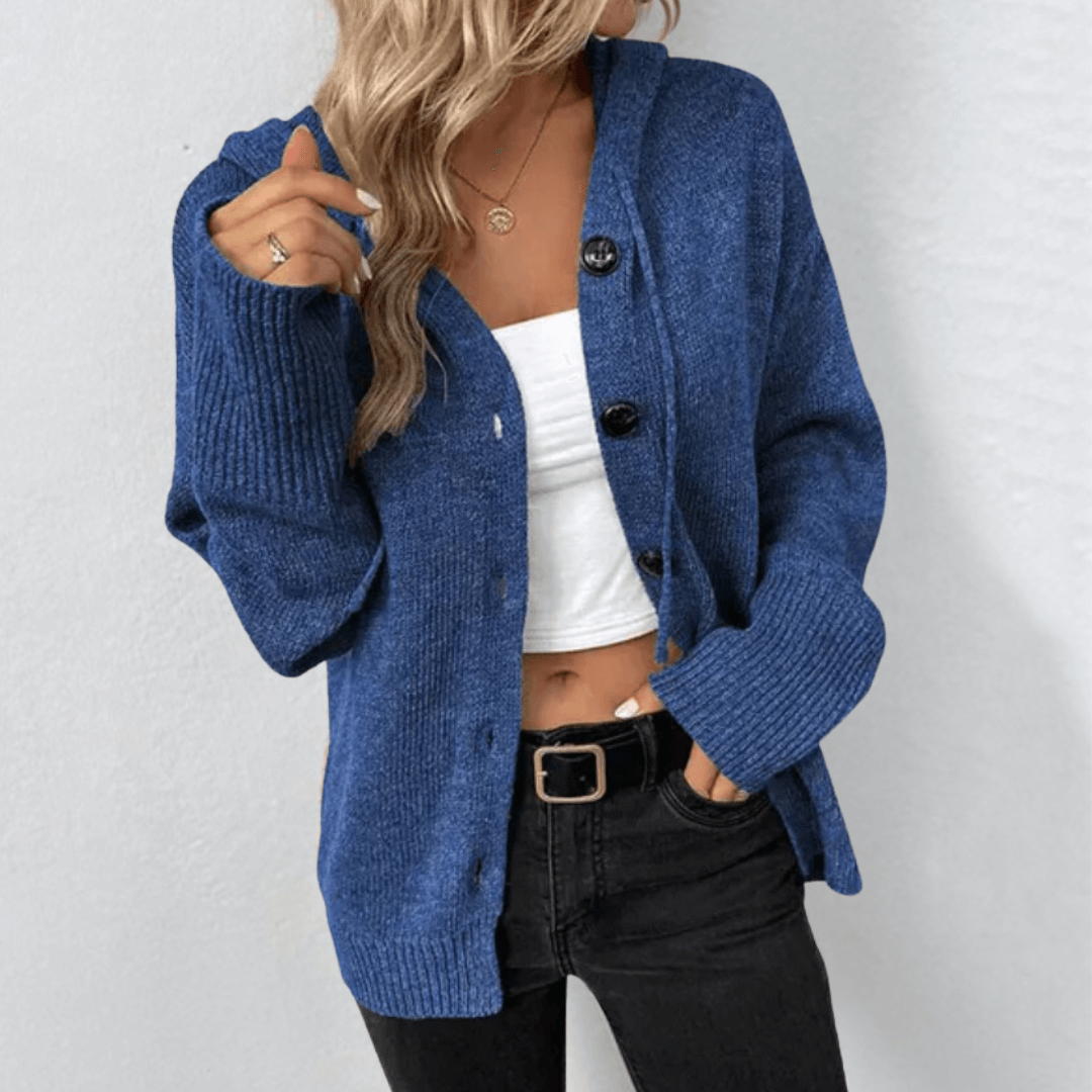Entspannte Strickjacke mit Knopf für Komfort 6