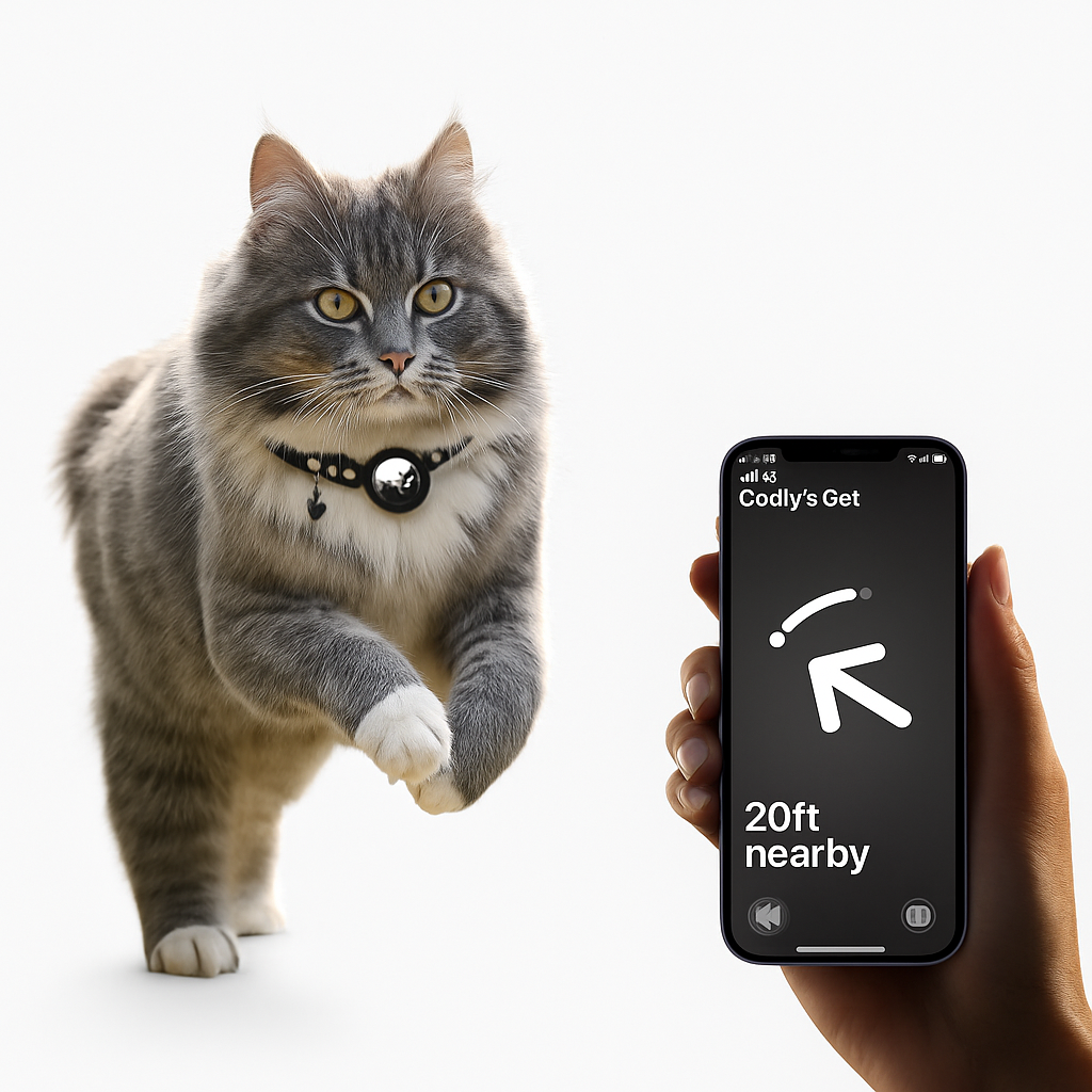 Felix | Herren Halsband für Katzen mit GPS reflektierend Schnellverschluss 8