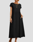Fließendes Maxikleid für Damen aus leichtem Material – Elegantes Sommerkleid in Weiß für verschiedene Anlässe 1