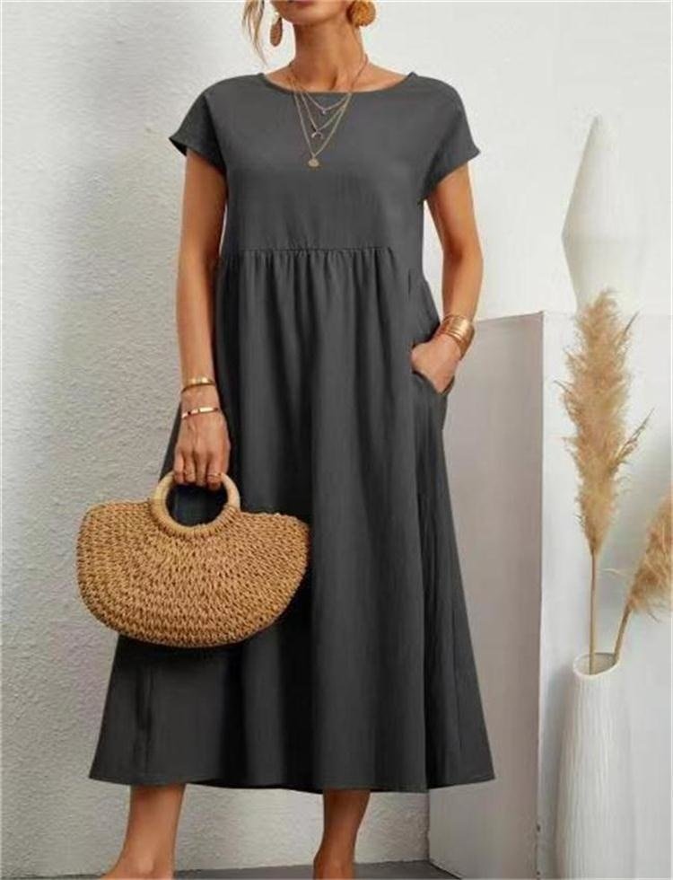 Fließendes Maxikleid für Damen aus leichtem Material – Elegantes Sommerkleid in Weiß für verschiedene Anlässe 3